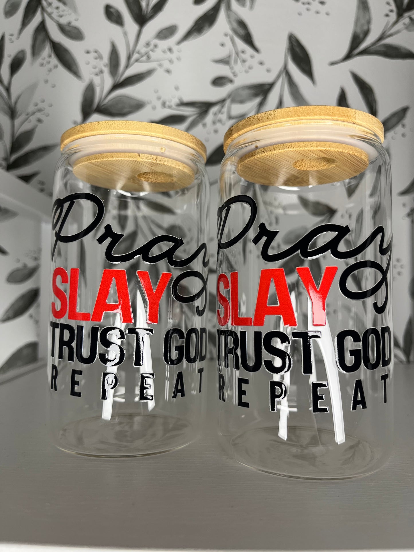 PRAY SLAY Glass Cups